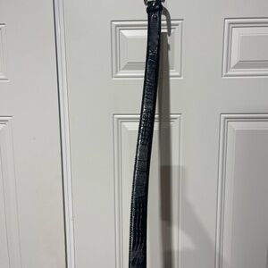 Black Crocodile Embossed Belt